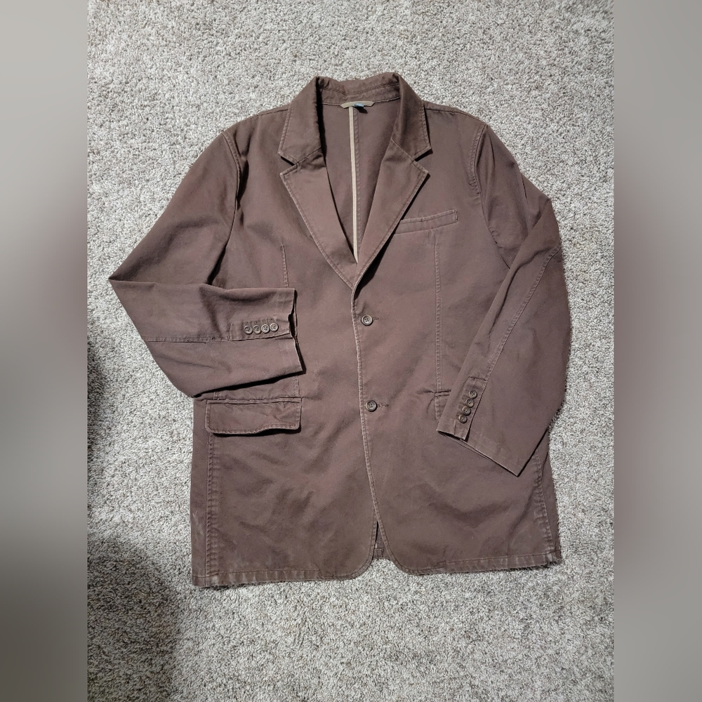 Mens Casual Business Jacket Brown with hidden pocket